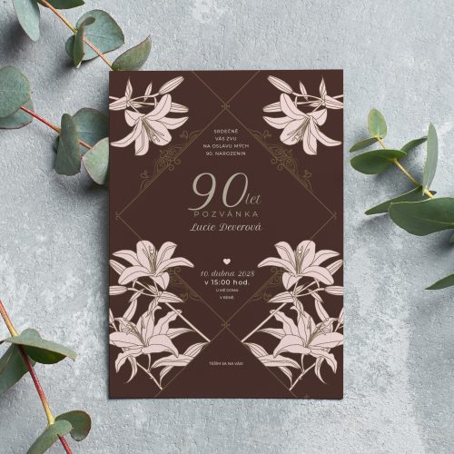 pozvánka na oslavu 90. narozenin