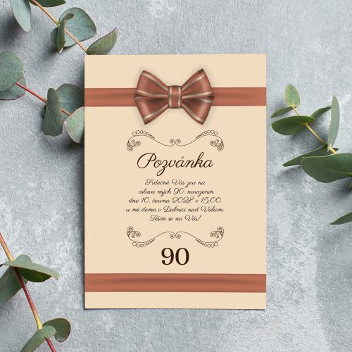 pozvánka na oslavu 90. narozenin