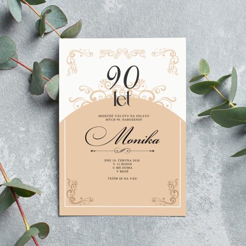 pozvánka na oslavu 90. narozenin