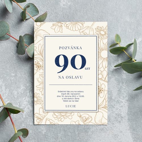 pozvánka na oslavu 90. narozenin