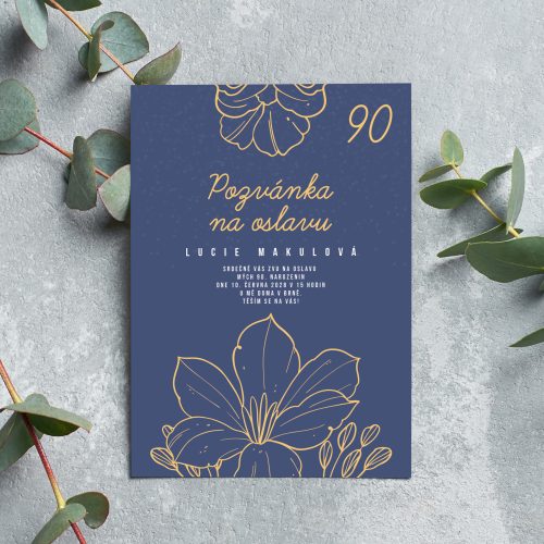pozvánka na oslavu 90. narozenin