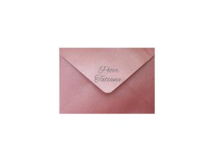 obálka na svatební oznámení s potiskem