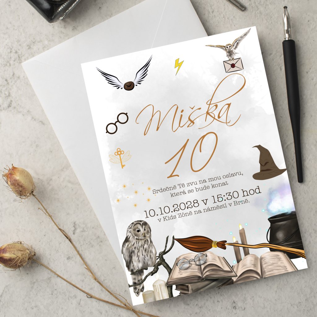 Pozvánka na 10. narozeniny – Harry Potter