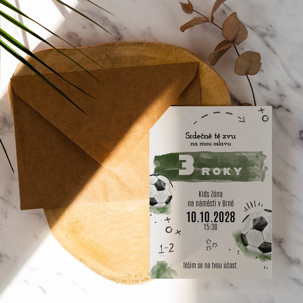 Pozvánka na 3. narozeniny – fotbal