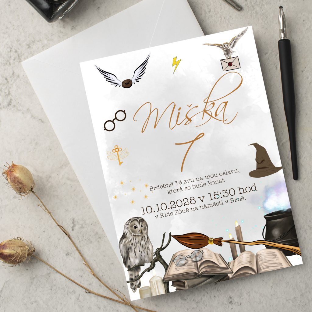 Pozvánka na 7. narozeniny – Harry Potter