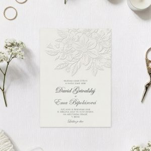 svatební oznámení slepotisk emboss