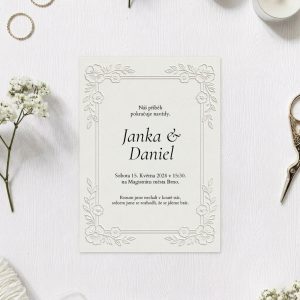 svatební oznámení slepotisk emboss