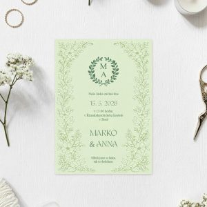 svatební oznámení slepotisk emboss