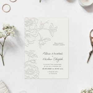 svatební oznámení slepotisk emboss