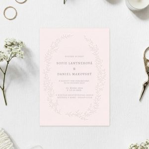 svatební oznámení slepotisk emboss