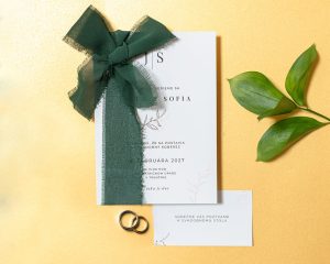 svatební oznámení s mašlí