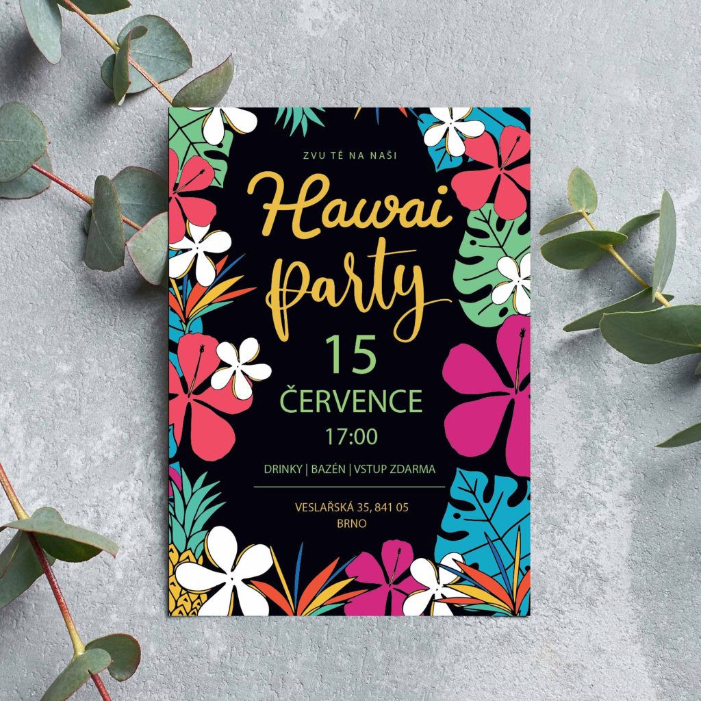 Pozvánka na Hawai party 4