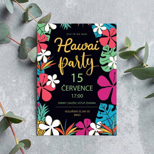 pozvánka na hawai party