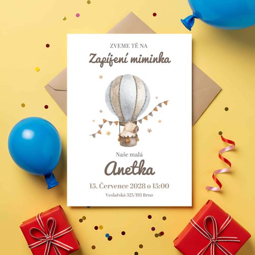 pozvánka na zapíjení miminka
