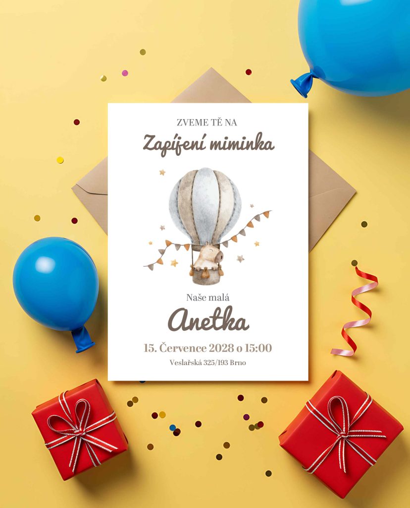 Pozvánka na zapíjení miminka 4