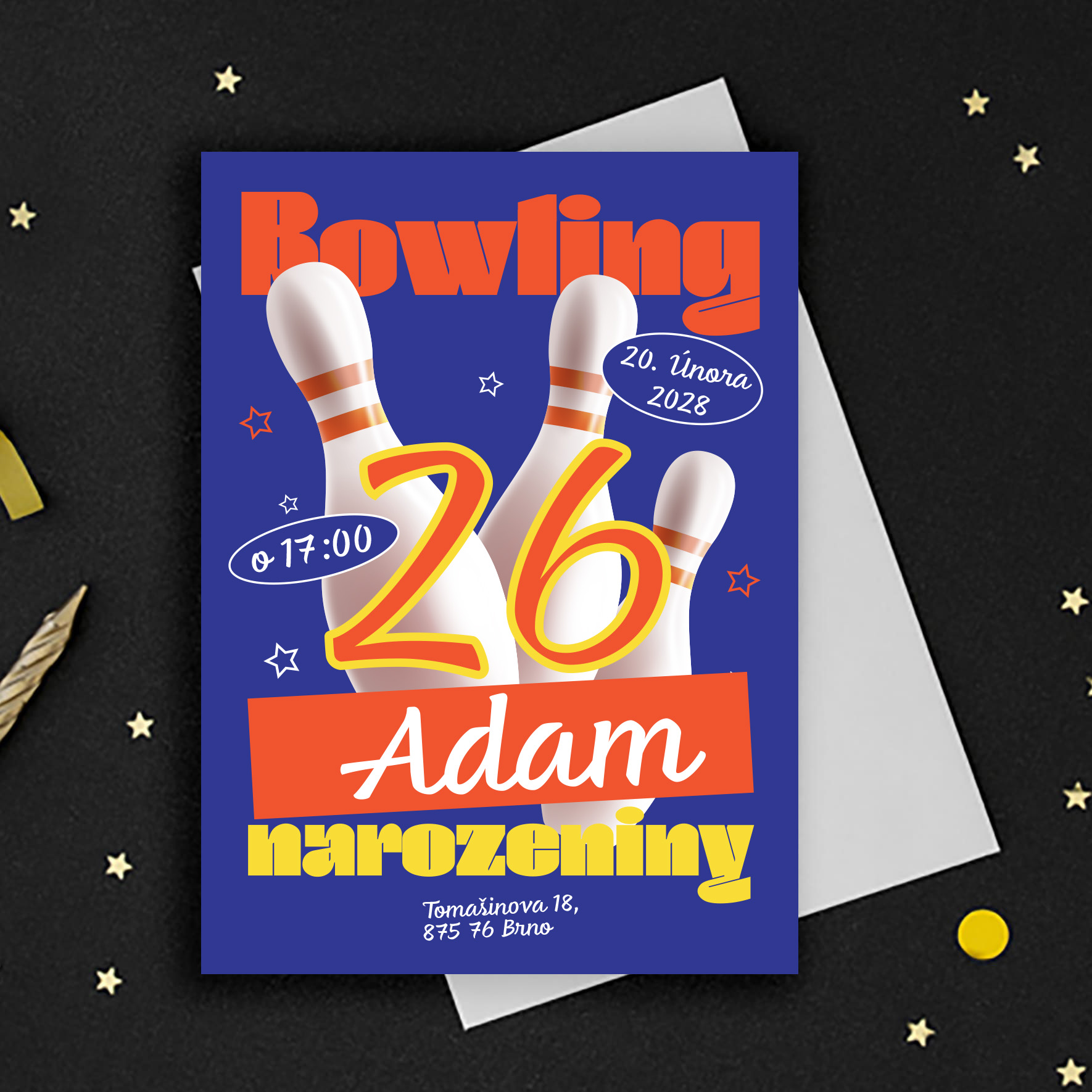 Pozvánky na narozeniny Bowling