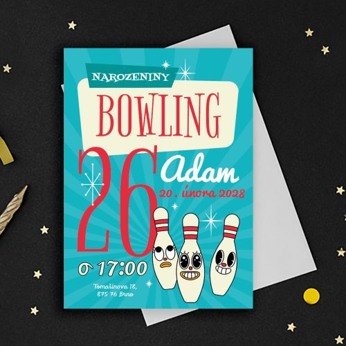 pozvánka na narozeniny Bowling