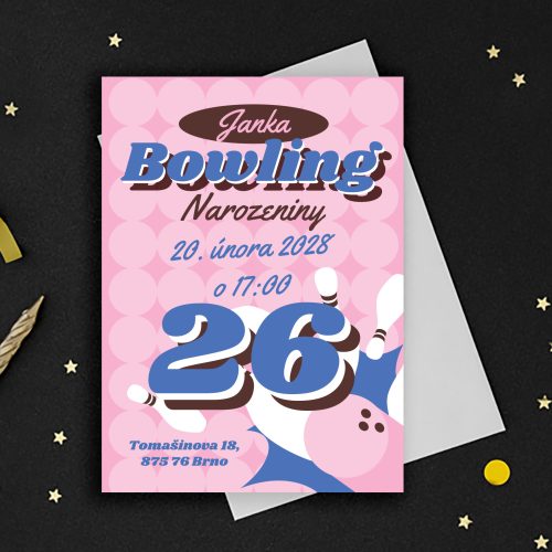 pozvánka na narozeniny Bowling