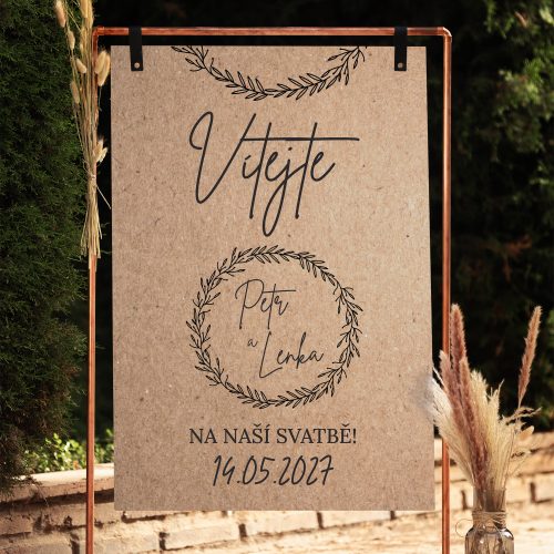 uvítací cedule na svatbu