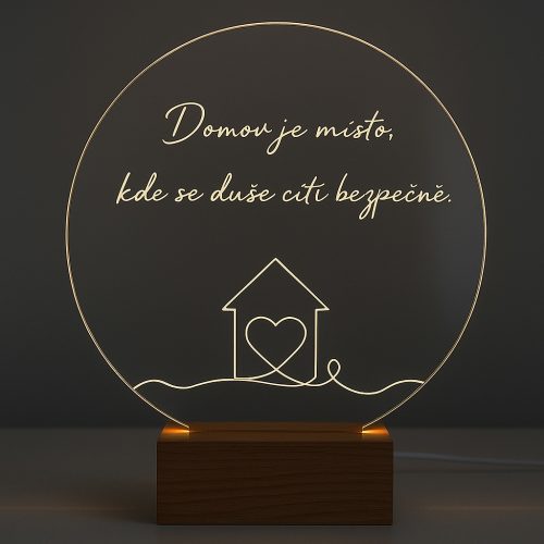 Svítící LED lampa Domov 2