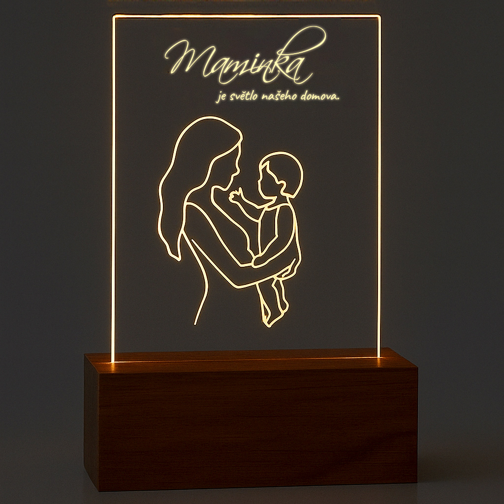 Svítící LED lampa pro maminku 3 1 Svítící LED lampa pro maminku 3