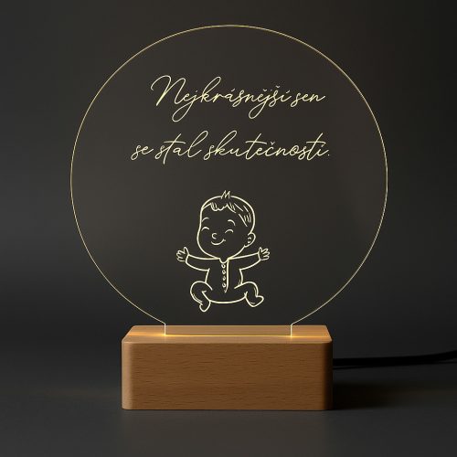 Svítící LED lampa pro miminko