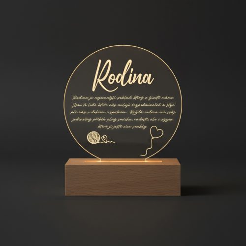 Svítící LED lampa Rodina 3