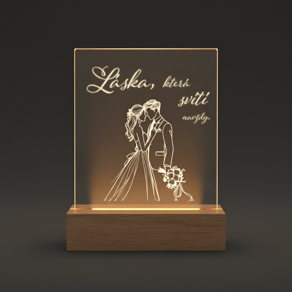 Svítící LED lampa jako svatební dar 1 1 Svítící LED lampa jako svatební dar 1