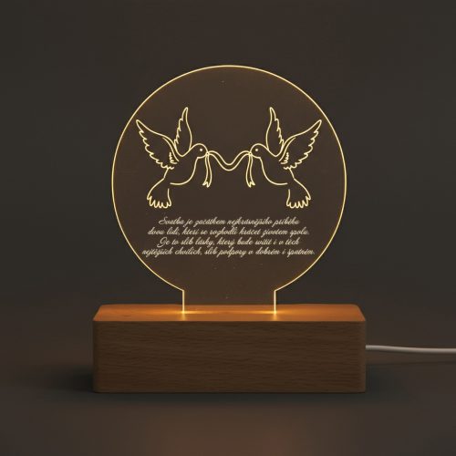 Svítící LED lampa jako svatební dar 3