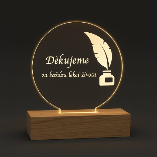Svítící LED lampa pro učitele