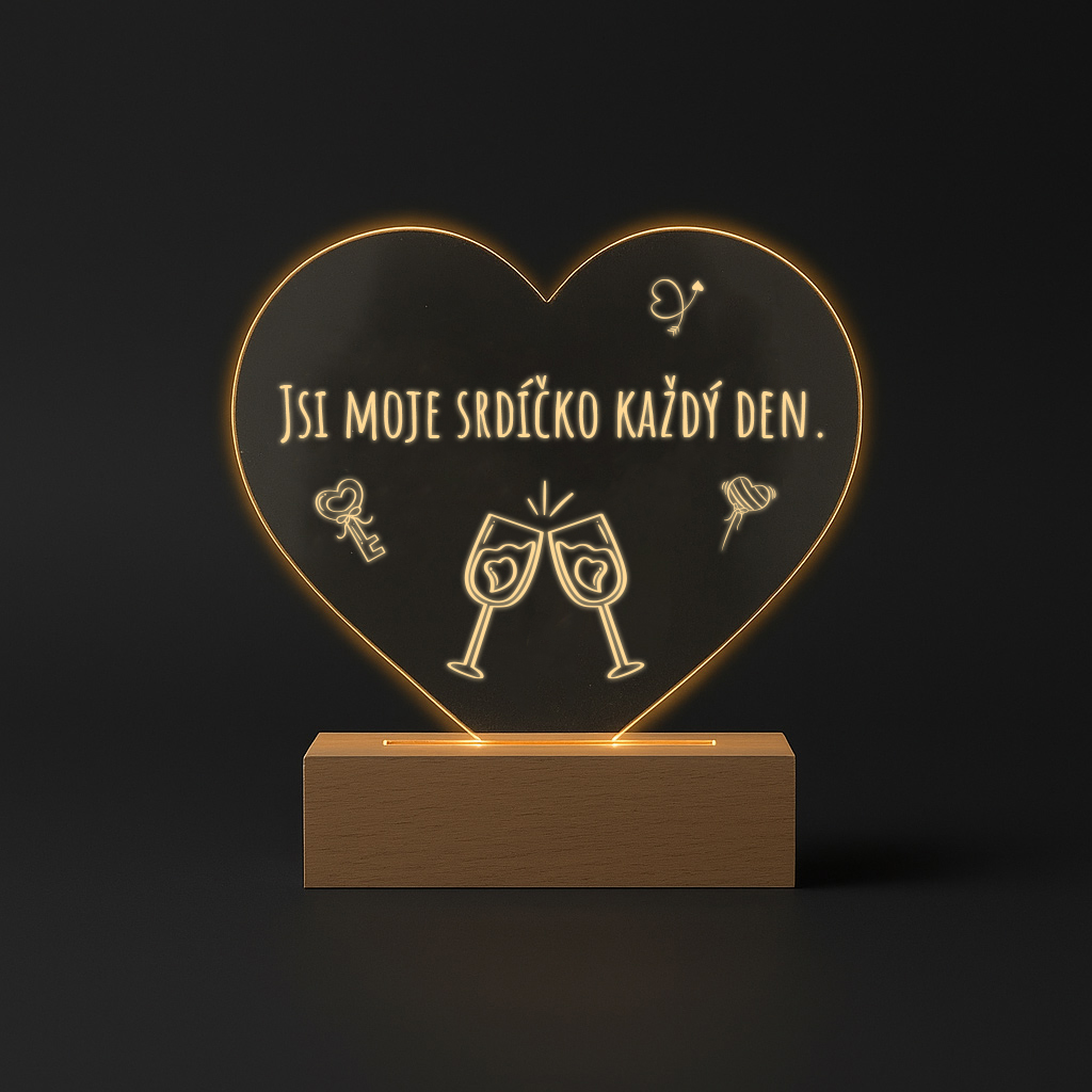 Svítící LED lampa k Valentýnu 1 1 Svítící LED lampa k Valentýnu 1