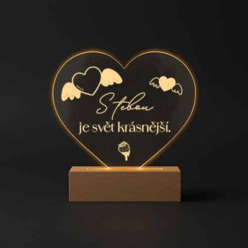 Svítící LED lampa k Valentýnu 2