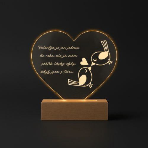 Svítící LED lampa k Valentýnu 3